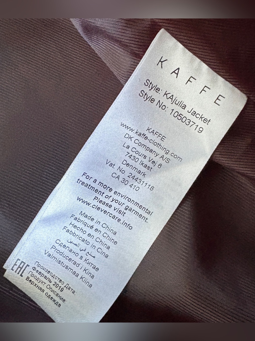Kaffe double breasted jacket - Picture 5 of 6
